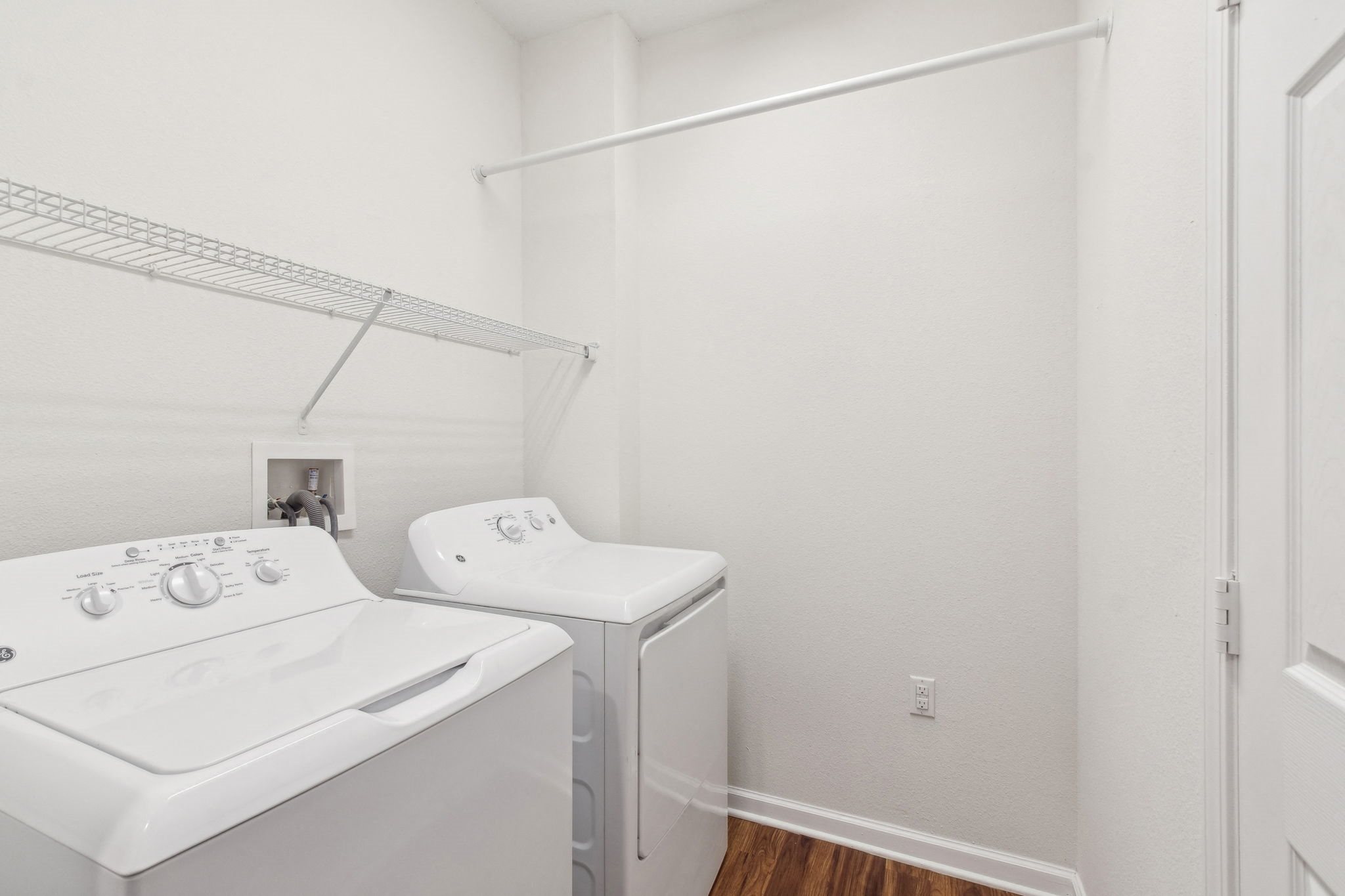 One bedroom laundry area